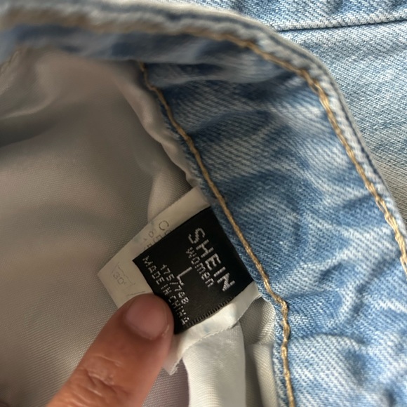 BLUE JEAN HEART PRINT WIDE LEG PANTS - Picture 5 of 6